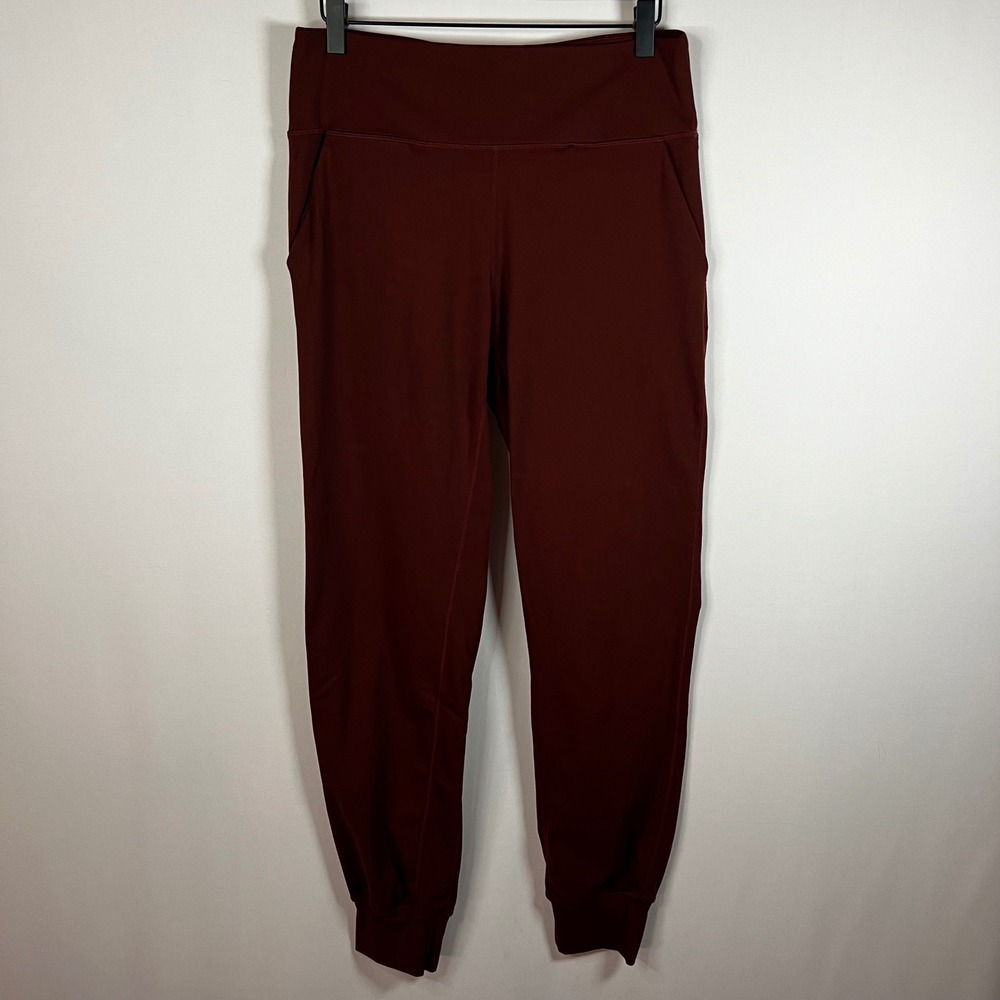 ETHOS Pants Women XL Red High‎ Waisted Full Length Joggers Stretch Athleisure